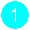 Cyan circle icon with the number one representing the first step in ceramic coating